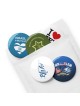 Set of 5 Israel Button Pins