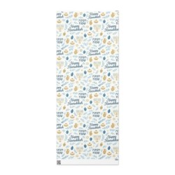 Hanukkah Wrapping Paper with Festive Symbols