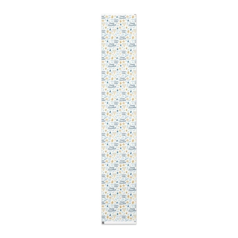 Papier d'emballage de Hanoukka avec symboles festifs