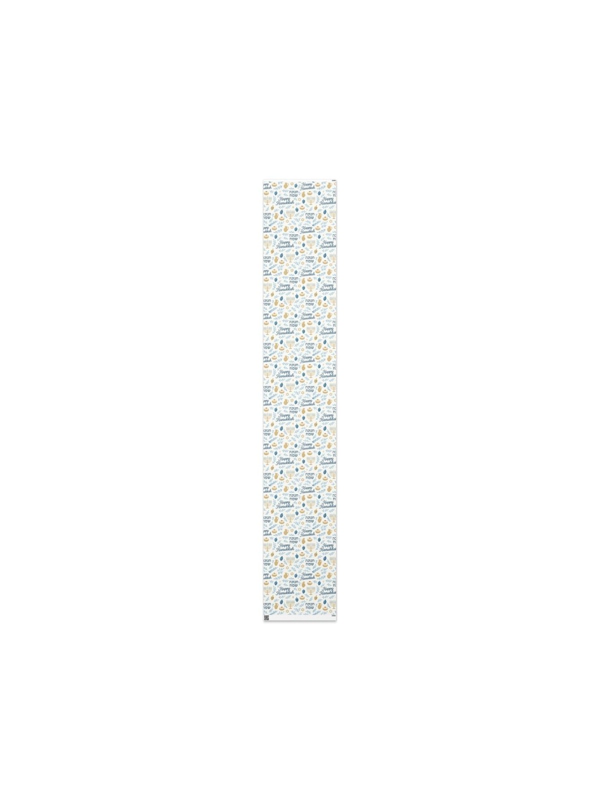 Hanukkah Wrapping Paper with Festive Symbols
