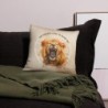Am Yisrael Chai & Lion of Judah Beige Throw Pillow