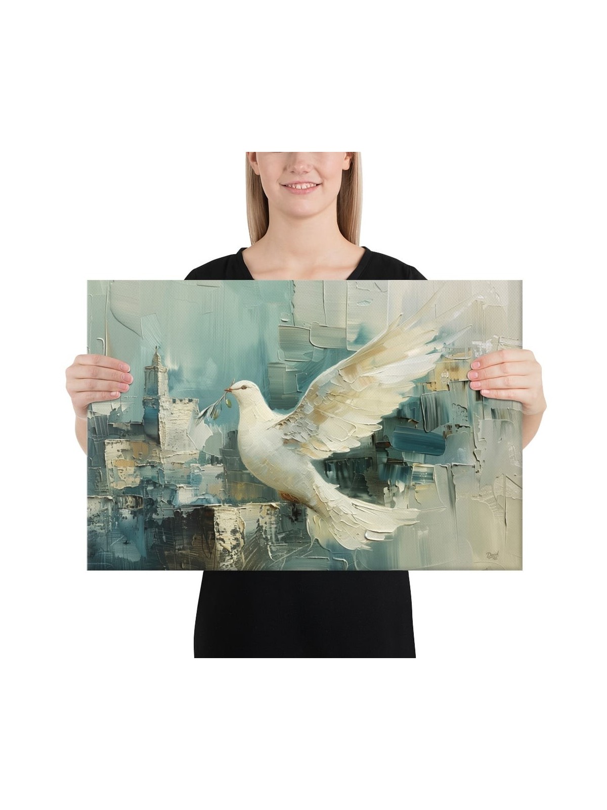 Impression sur toile de colombe de Jérusalem