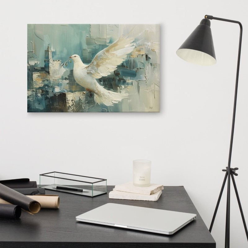 Impression sur toile de colombe de Jérusalem