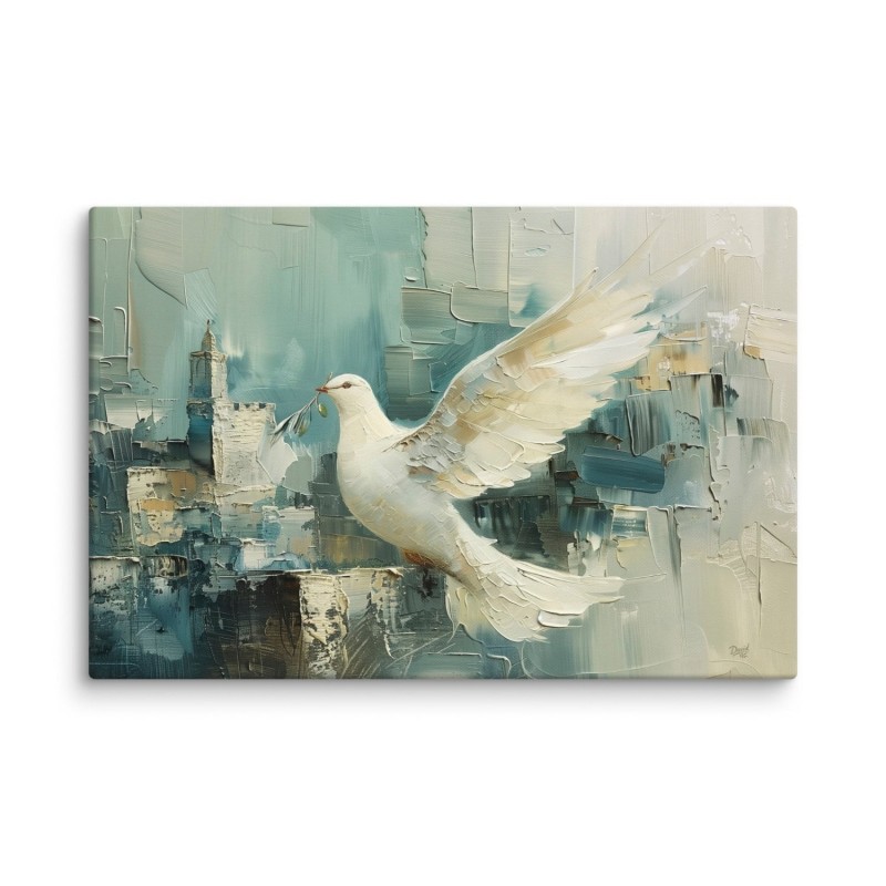 Jerusalem Dove Print on Canvas