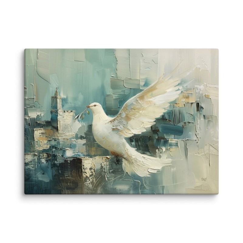 Impression sur toile de colombe de Jérusalem