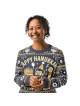 Happy Hanukkah Ugly Sweater - Funny 8-Day Festival Party Design - Blue