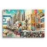 Off the Beach of Tel Aviv Pop Art Canvas Wall Art