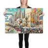Off the Beach of Tel Aviv Pop Art Canvas Wall Art