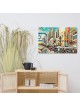 Au large de la plage de Tel Aviv Pop Art Canvas Wall Art