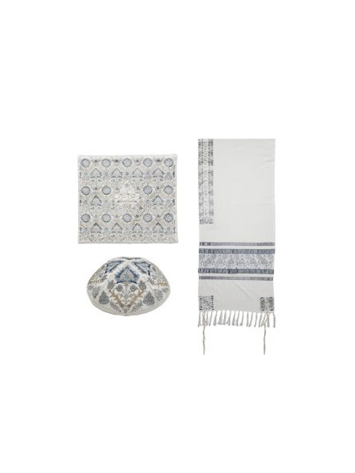 Yair Emanuel Tallit Kippah and Bag Set Or... | Jewish Gift from Israel