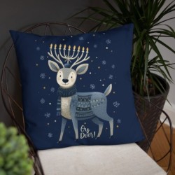 Oy Deer Hanukkah Pillow