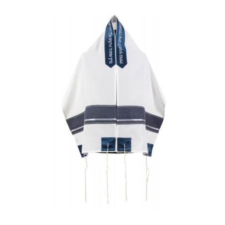 Tallit Set by Ronit Gur with Gray Stripe of David | Modern Tallits