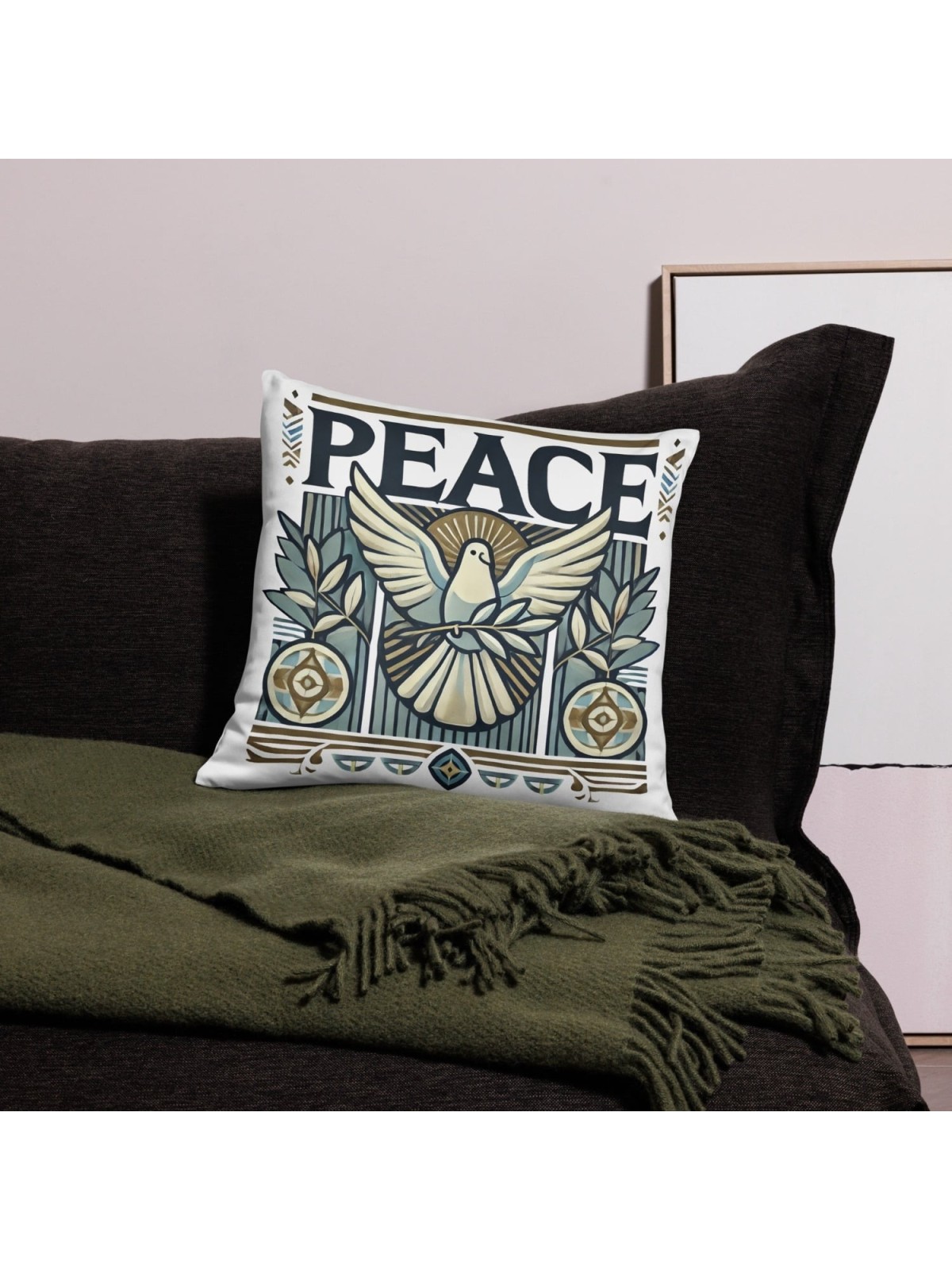 Coussin décoratif design Peace