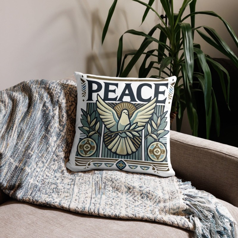 Coussin décoratif design Peace