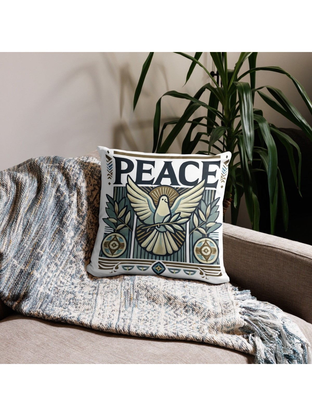 Coussin décoratif design Peace