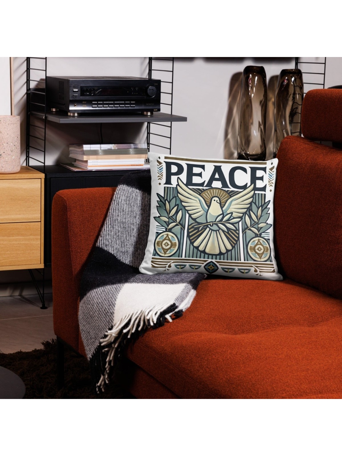 Coussin décoratif design Peace