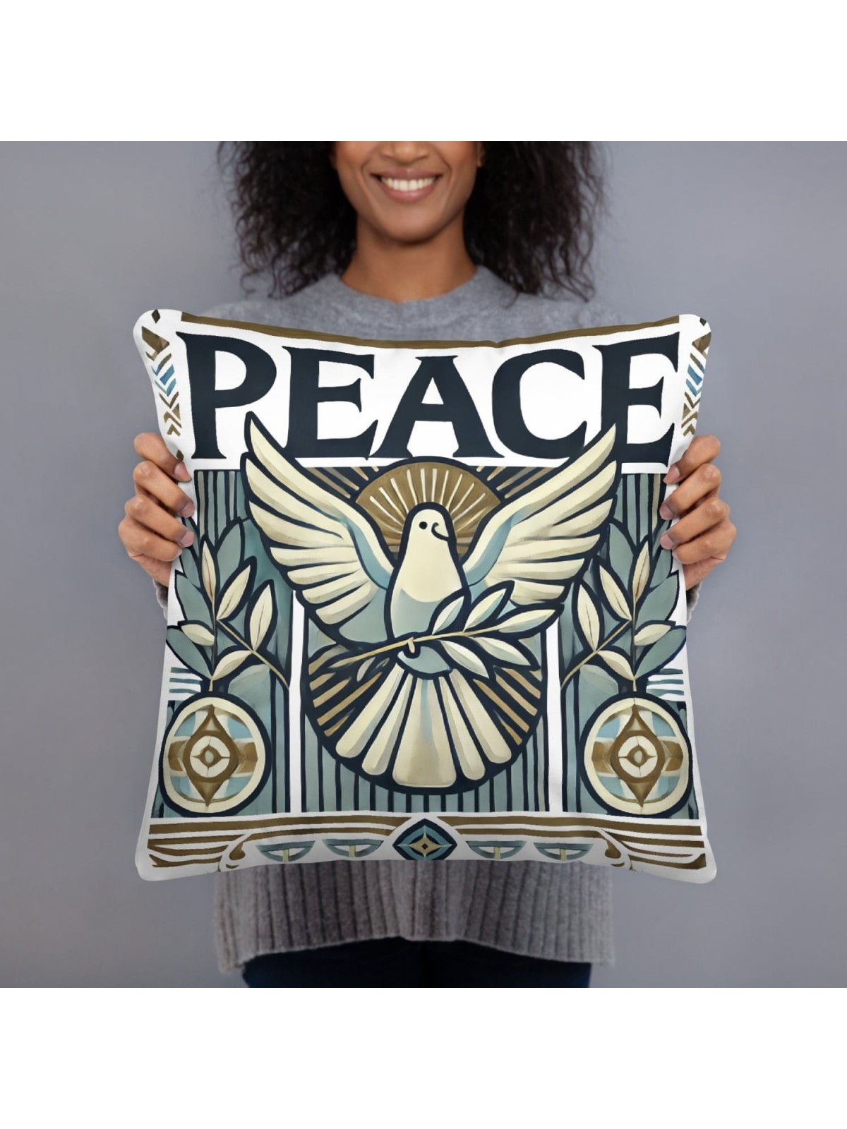 Designer Peace Decorative Pillow