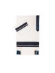 Tallit Set by Ronit Gur with Gray Stripe of David | Modern Tallits
