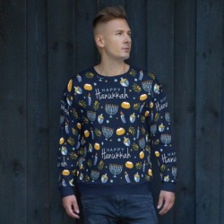 Happy Hanukkah Pattern Sweatshirt