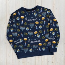 Happy Hanukkah Pattern Sweatshirt