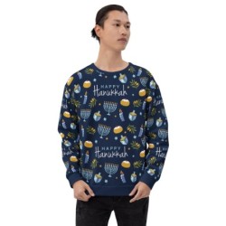 Happy Hanukkah Pattern Sweatshirt