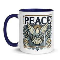 Tasse de paix de créateur avec couleur à l'intérieur