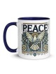 Designer Peace Mug with Color Inside