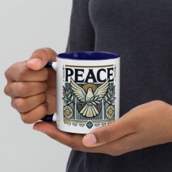 Designer Peace Mug with Color Inside