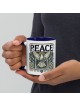Tasse de paix de créateur avec couleur à l'intérieur