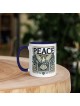 Tasse de paix de créateur avec couleur à l'intérieur