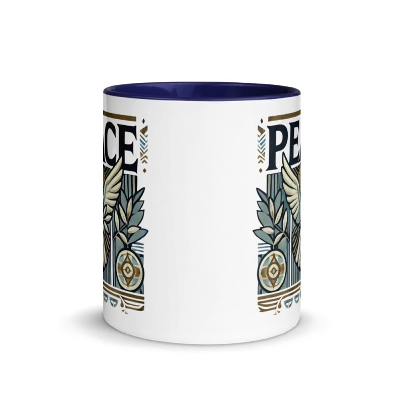 Tasse de paix de créateur avec couleur à l'intérieur