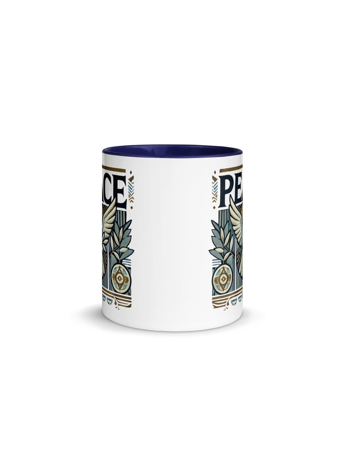 Tasse de paix de créateur avec couleur à l'intérieur