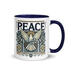 Designer Peace Mug with Color Inside