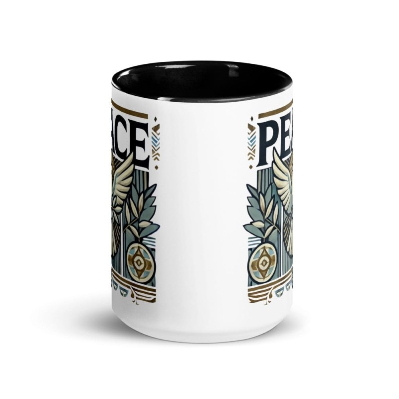 Tasse de paix de créateur avec couleur à l'intérieur