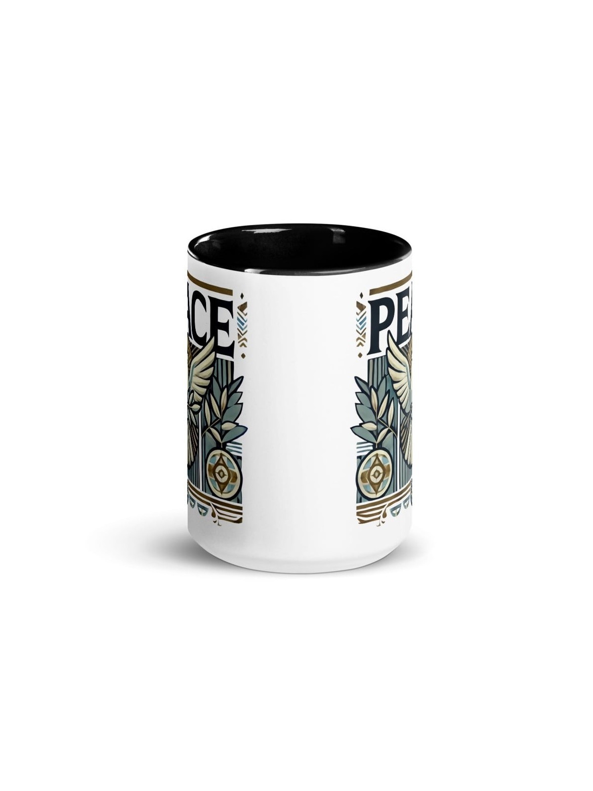 Tasse de paix de créateur avec couleur à l'intérieur