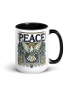 Tasse de paix de créateur avec couleur à l'intérieur