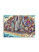 Tel Aviv Attractions Pop Art Print on Canvas