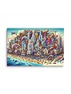 Tel Aviv Attractions Pop Art Print on Canvas