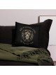 Am Yisrael Chai Lion Noir Coussin