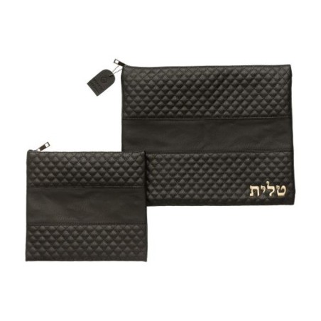 Faux Leather Tallit and Tefillin Bag Set Ta... | Talit & Tefillin Bags
