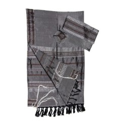 Gabrieli Handwoven Silk Gray Tallit Se... | Gabrieli Hand Woven Tallit