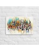 Impression de lettres hébraïques sur toile