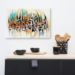 Hebrew Letters Print on Canvas