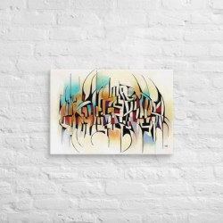 Hebrew Letters Print on Canvas