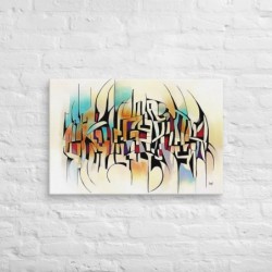 Hebrew Letters Print on Canvas