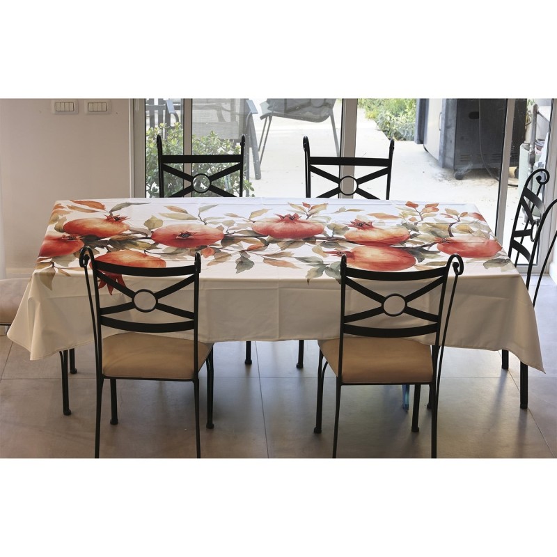 Large Print Pomegranate Designer Tablecloth