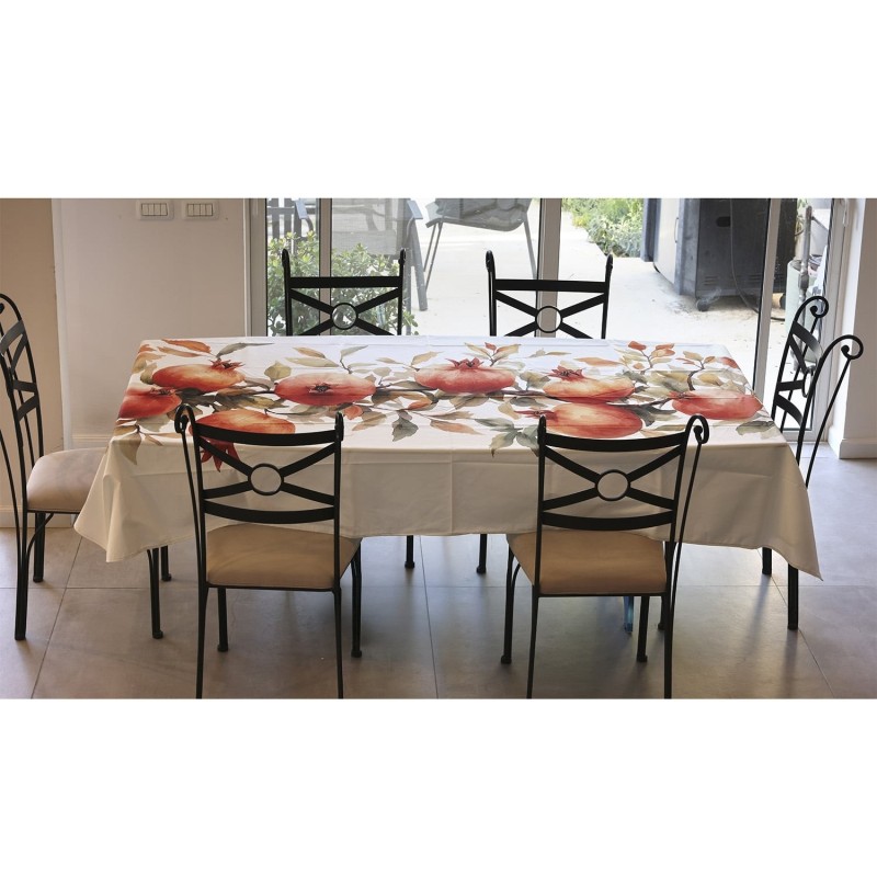 Large Print Pomegranate Designer Tablecloth