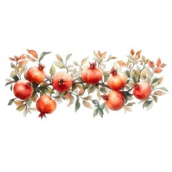 Large Print Pomegranate Designer Tablecloth