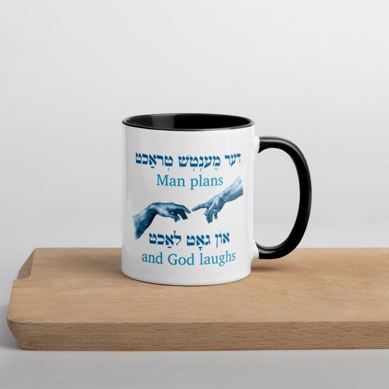 Man Plans Hands Mug - Color Inside