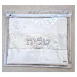 Off White Faux Leather Tallit and Tefillin ... | Talit & Tefillin Bags